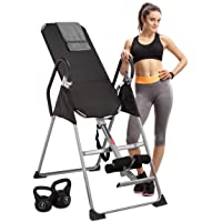 Relaxdays Tabla Inversora para Espalda Plegable- Fitness- Negro- 65 x 140 cm